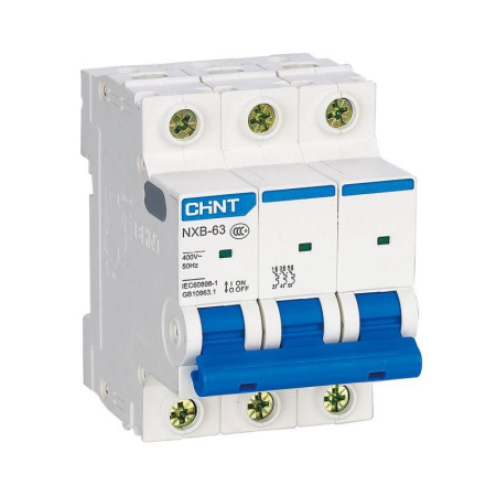 Выключатель автоматический ВА МОД NXB-63H 3П 4А 10кА В CHINT Выключатель автоматический ВА МОД NXB-63H 3П 4А 10кА В CHINT