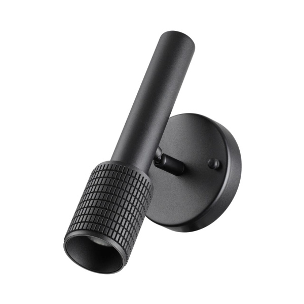 Настенный св-ник выкл на плафоне IP20 LED GU10 max 10W MEHARI черный/металл ODEON LIGHT