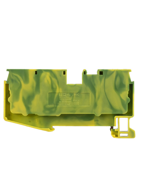 Зажим клеммный безвинтовой ЗКБ PEN быстрого зажима 3 вывода 6 мм2 (Ph-C PT 6-TWIN-PE) TDM