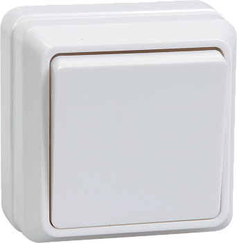 Выключатель 1-клавишный ОУ ВС20-1-0-ОБ 10А ОКТАВА белый IEK