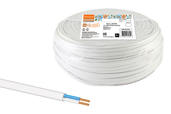 Провод ПУГСП 2х1,5 (30м), белый Народный