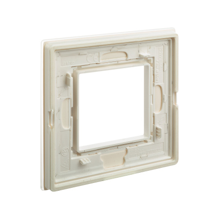 Рамка из натурального стекла, "Avanti", белая, 1 пост (2 мод.) DKC