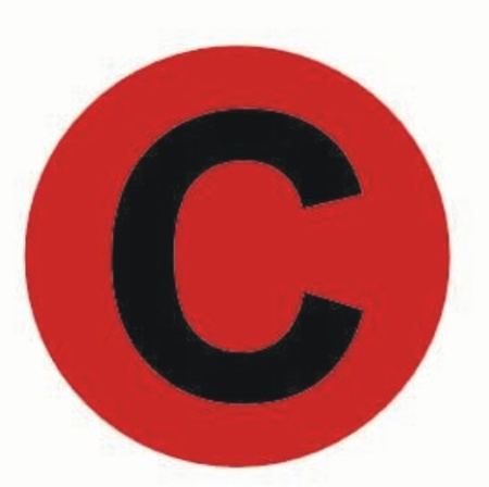 Наклейка "C" d=20мм PROxima EKF