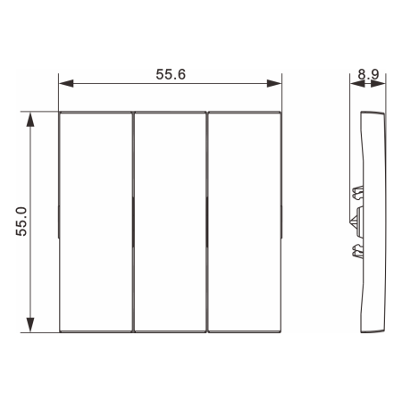 Donel A07 матовый кремовый клавиша 3-я, серия DB