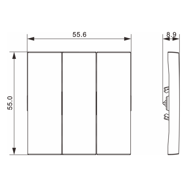 Donel A07 матовый кремовый клавиша 3-я, серия DB