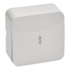 Переключатель открытой установки 1-клавишный, STEKKER, 250В, 10А, IP20, серия София, белый, MSW10-12-01