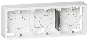 Наклад.коробка Mosaic для суппорта№080253 - гл. 40 мм 6/8 или 3x2 модуля гориз. 