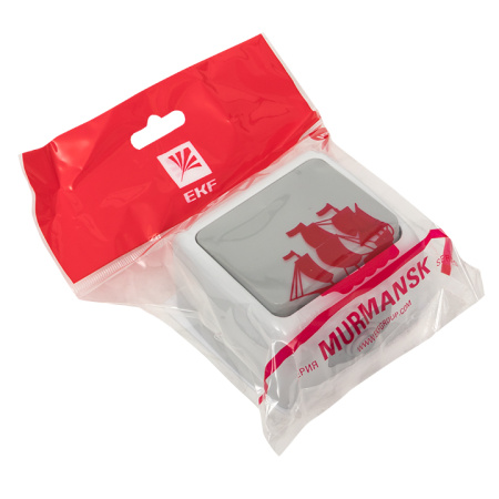 Мурманск Кнопка звонка 1-клавишная 10А IP54 серая EKF