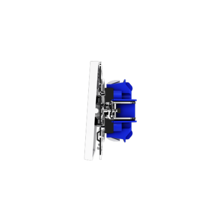 Выключатель встраиваемый Voltum S70 одноклавишный 10А, (белый глянцевый)