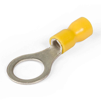 Наконечники кольцевые изолированные с ПВХ манжетой (НКИ) 6,0–4 желтые (100 шт/уп) Промрукав