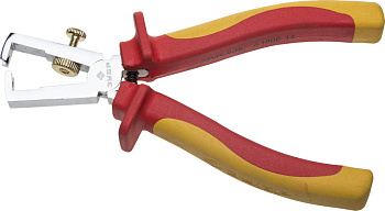 Пассатижи "ПРОФИЭЛЕКТРИК", диэлектр, маслобенз рукоятка, до~1000В, d до 5мм, S поперечн сеч кабеля до 10мм2, 160мм, 22145-9-16 ЗУБР