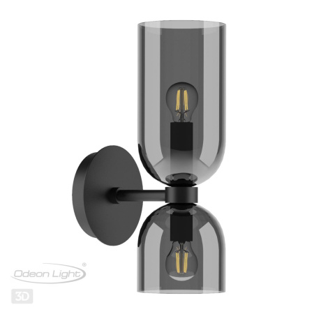 Бра с выкл.E14 2*60W ORINOCO черный/дымчатый ODEON LIGHT