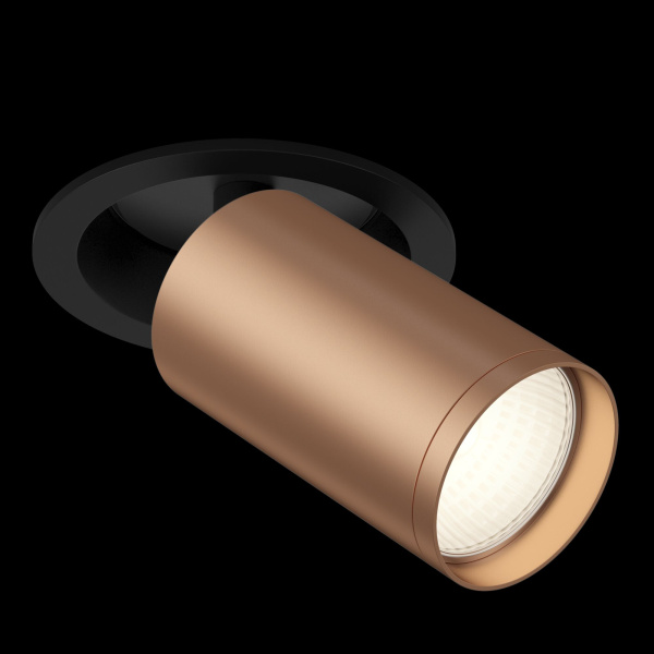 Встраиваемый светильник 1*GU10 10Вт Черный и Медь матовая IP20 FOCUS S C048CL-1BC Technical