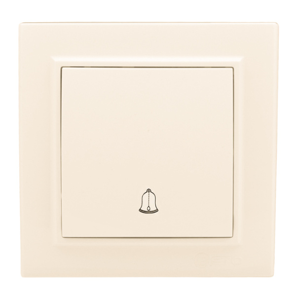 Минск Кнопка звонка СП, 10А, бежевый EKF
