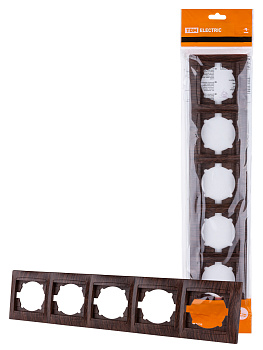 Рамка 5-ти постовая горизонтальная венге "Лама" TDM