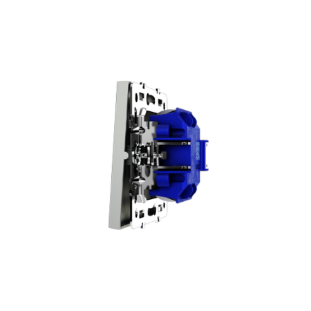 Выключатель встраиваемый Voltum S70 одноклавишный 10А, (сталь)
