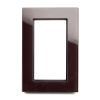 Рамка 2-местная (без перемычки), стекло, STEKKER, GFR00-7012-04, серия Катрин, шоколад