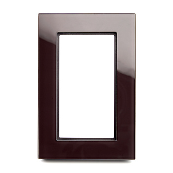 Рамка 2-местная (без перемычки), стекло, STEKKER, GFR00-7012-04, серия Катрин, шоколад