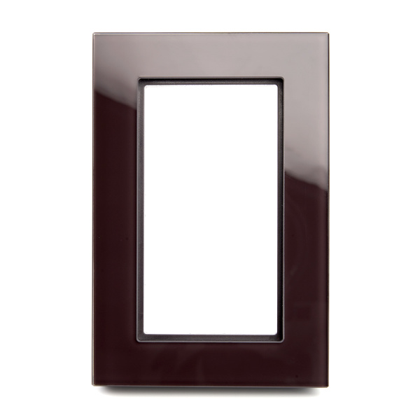 Рамка 2-местная (без перемычки), стекло, STEKKER, GFR00-7012-04, серия Катрин, шоколад