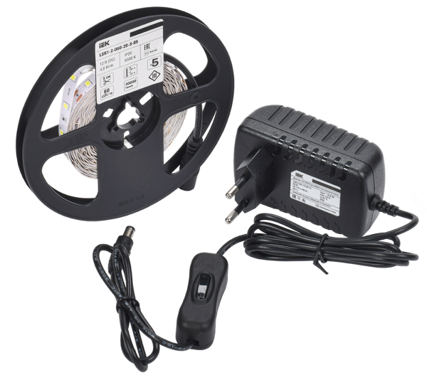 Комплект светодиодной подсветки "Сделай сам" (лента LED 5м LSR-2835WW60-4,8-IP20-12В + драйвер + вык