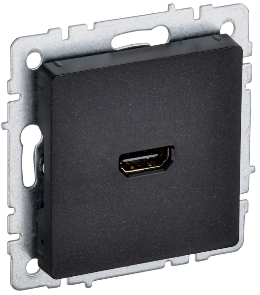 BRITE Розетка HDMI РHDMI-0-БрЧ черный IEK