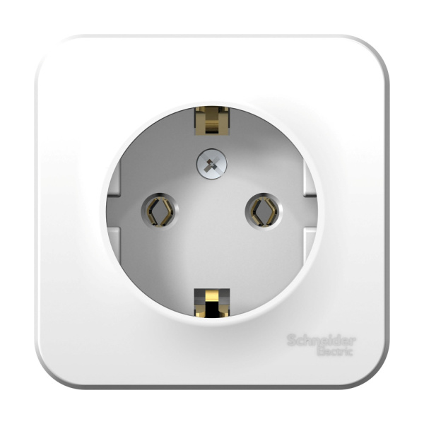 BLANCA Розетка 1местная ОП с заземлением 16А белая IP20 (уп.12шт) Schneider Electric