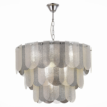 Люстра подвесная Хром/Прозрачно-Дымчатый E14 12*40Вт SLE1125-103-12 EVOLUCE