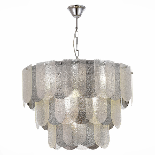 Люстра подвесная Хром/Прозрачно-Дымчатый E14 12*40Вт SLE1125-103-12 EVOLUCE