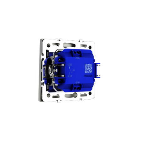 Выключатель с самовозвратом встраиваемый Voltum S70 одноклавишный 10А, (сталь)