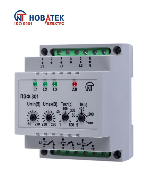 Переключатель фаз ПЭФ-301 Новатек-Электро