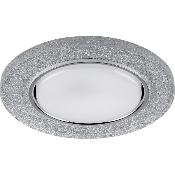 Св-к встр.с белой LED подсветкой Feron CD4041 потолочный GX53 без лампы, серебро, хром