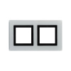 Рамка из натурального стекла, "Avanti", светло-серая, 2 поста (4 мод.) DKC