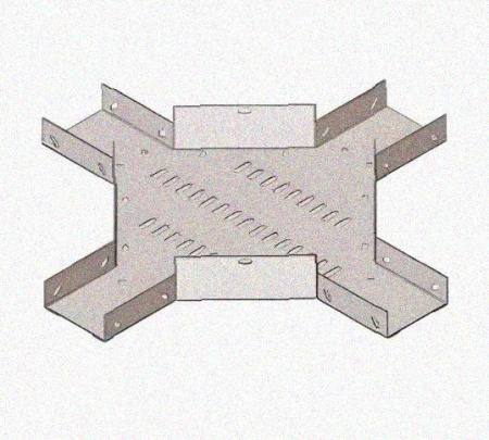 Лоток крестообразный перфорированный КМ 200х50 УТ1,5, оцинкованный лист S1,5