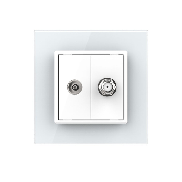 Розетка ТВ/Спутниковая SAT Белая Livolo