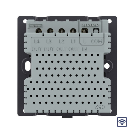 Четырехклавишный сенсорный выключатель с функцией радиоуправления UK стандарт (механизм) Livolo