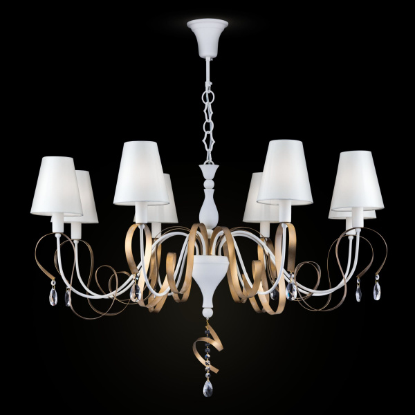 Люстра 8*E14 40Вт Белый с Золотом IP20 Intreccio ARM010-08-W Maytoni