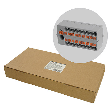 Зажим блочный (групп) для распред.тока нагрузки push-in на 18 точек, сеч 2,5 мм²,690V,41А, 1точка интегр. питание, LD580 PTFIX 6-18/25 STEKKER