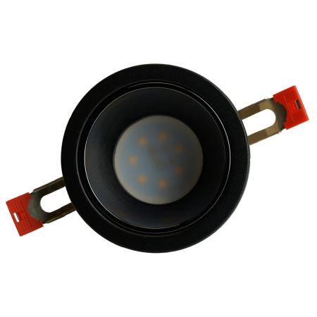 Светильник потолочный встраиваемый, MR16 G5.3, черный + черный хром DL3102 Feron