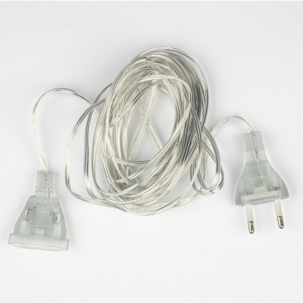 Удлинитель для подключения гирлянд, 5м. 100 Вт. Тип Y25. прозрачный. Uniel