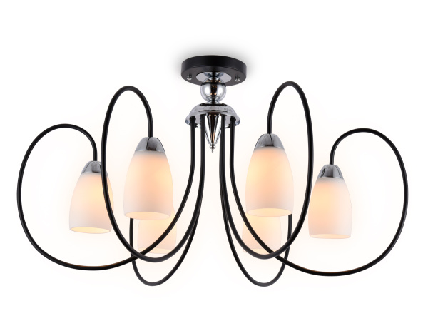 Потолочная люстра TR3121/6 BK/CH черный/хром E27 max 40W D850*480 Ambrella Light
