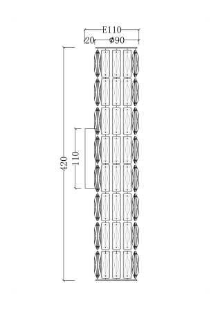 Бра 4*G9 40Вт Хром IP20 Talento DIA008WL-02CH Maytoni