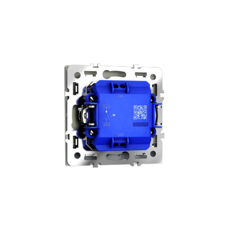 Выключатель встраиваемый Voltum S70 одноклавишный с подсветкой 10А, (сталь)