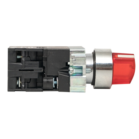 Переключатель BD33 3P c красной подстветкой 24В NO PROxima EKF