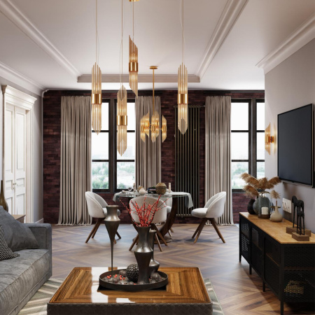 Подвес G9 2*40W FLAMBI золото/металл/стекло ODEON LIGHT