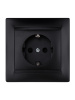Розетка 2П+З 16А 250В с защ. шт. графит "Лама" TDM