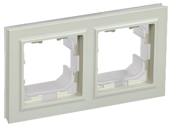 BRITE Рамка 2-местная IP44 РУ-2-БрКр-44 бежевый IEK