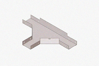 Лоток тройниковый замковый перфорированный ОТЗ 150х50 УТ1,5, оцинкованный лист S1,0