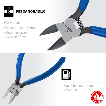 Мини бокорезы 125 мм БУЛЬДОГ (B) ЗУБР