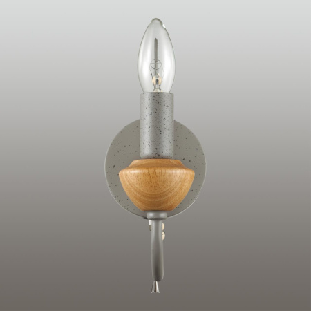 Бра с выкл.E14 1*60W 220V ZULA серый LUMION