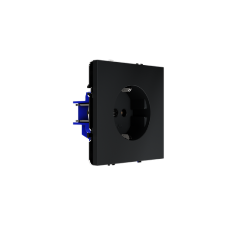 Розетка встраиваемая Voltum S70 с заземлением 16А, (графит)